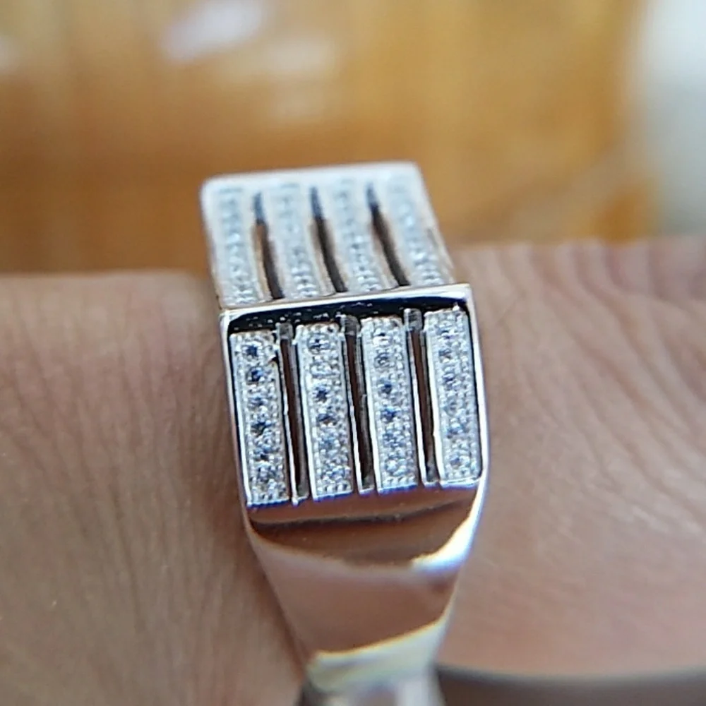 14k Gold plated men's Wedding Band Ring